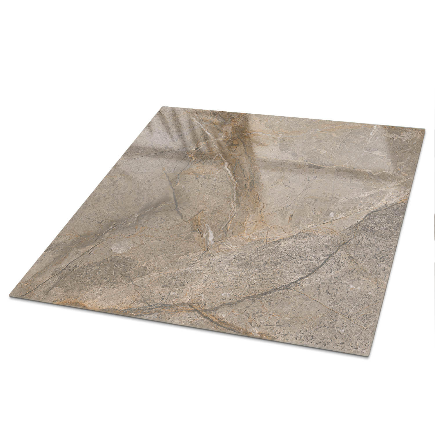 TISCHPLATTE 50x50 cm – Subtile Eleganz - Beige, Glas (50/50/0.4cm) - Wallfluent