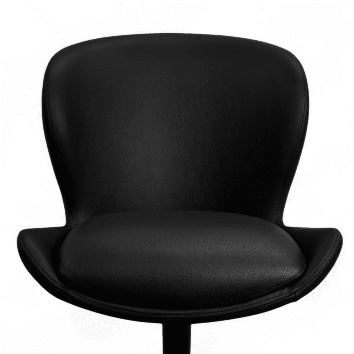 STUHL-SET 2 Stück in Echtleder Schwarz - Schwarz, Leder/Metall (57/83/63cm) - Furnhouse