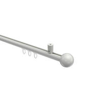 INNENLAUF-GARDINENSTANGEN-SET Sonius Luino 100 cm, 1-läufig, 20 mm Ø Weiß - Weiß, Metall (100cm) - INTERDECO