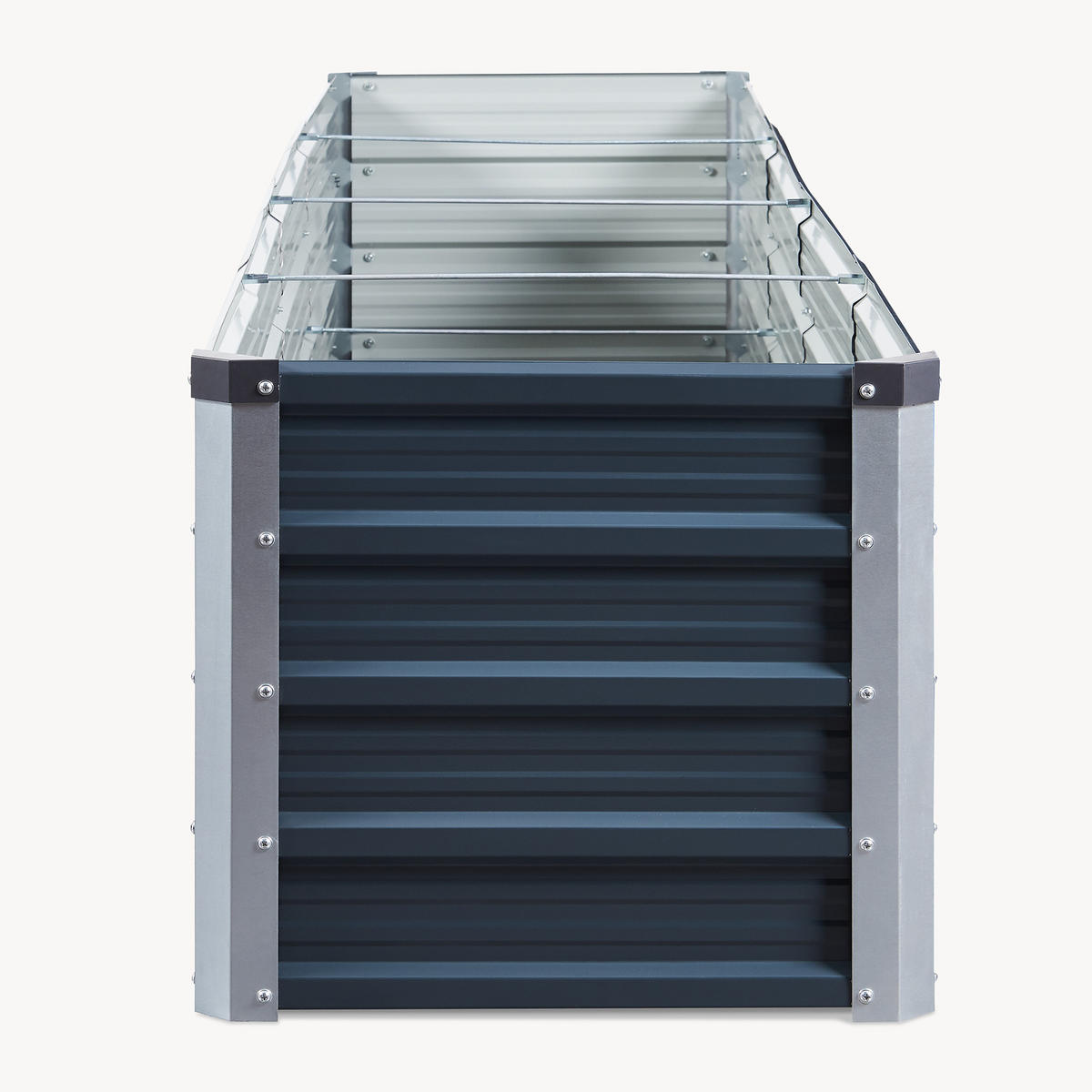 PFLANZBEET Nijmegen - Anthrazit, Metall (240/44/47cm) - [en.casa]