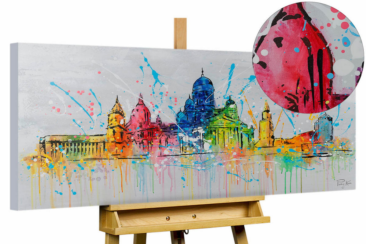 ACRYLBILD HANDGEMALT 120/60 cm - Multicolor, Holz/Textil (120/60cm) - KUNSTLOFT