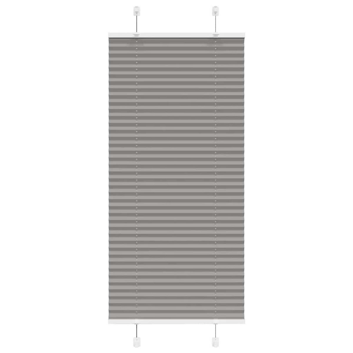 PLISSEE 65/150 cm Stoffbreite 64,4 cm aus Polyester Anthrazit - Anthrazit, Textil (65/150cm) - vidaXL