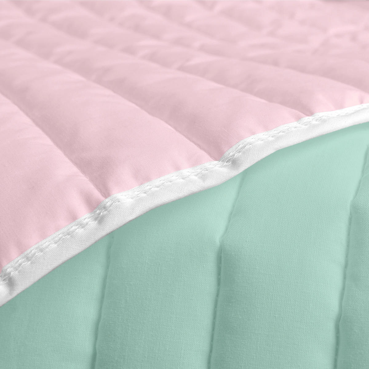 TAGESDECKE dash 200x260 cm (bett 105) minze - Mintgrün, Textil (200/260cm) - Happy Friday