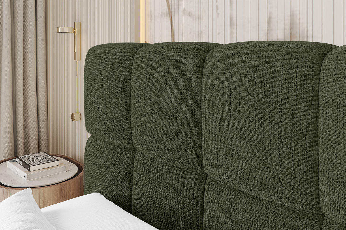 BOXBETT - AURI-H4 - 140x200 Grün Aragon - Grün, Holzwerkstoff (140/200cm) - ALTDECOR