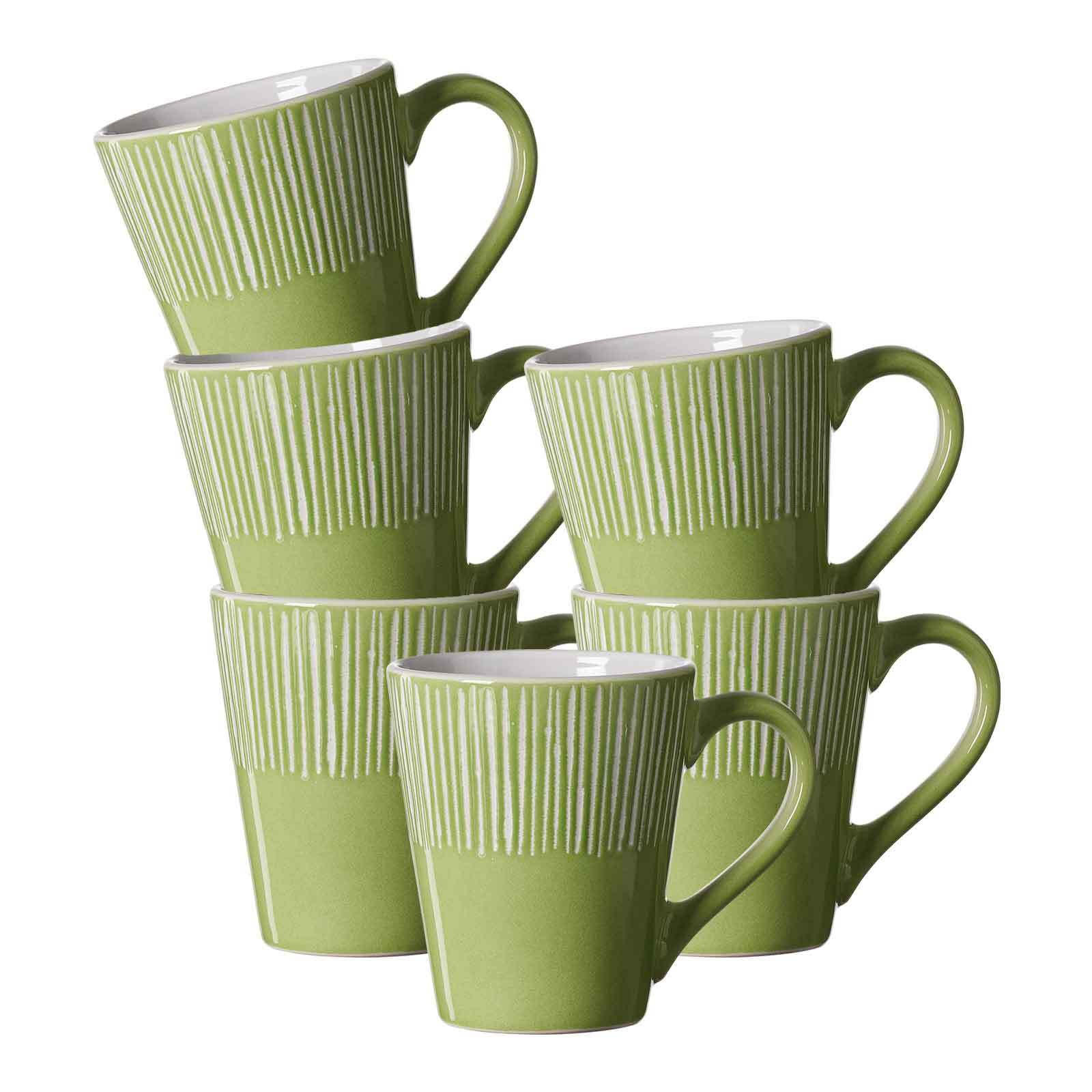 HENKELBECHER Banda Grün 315 ml 6er Set - Grün, Keramik (0.32L) - Ritzenhoff Breker