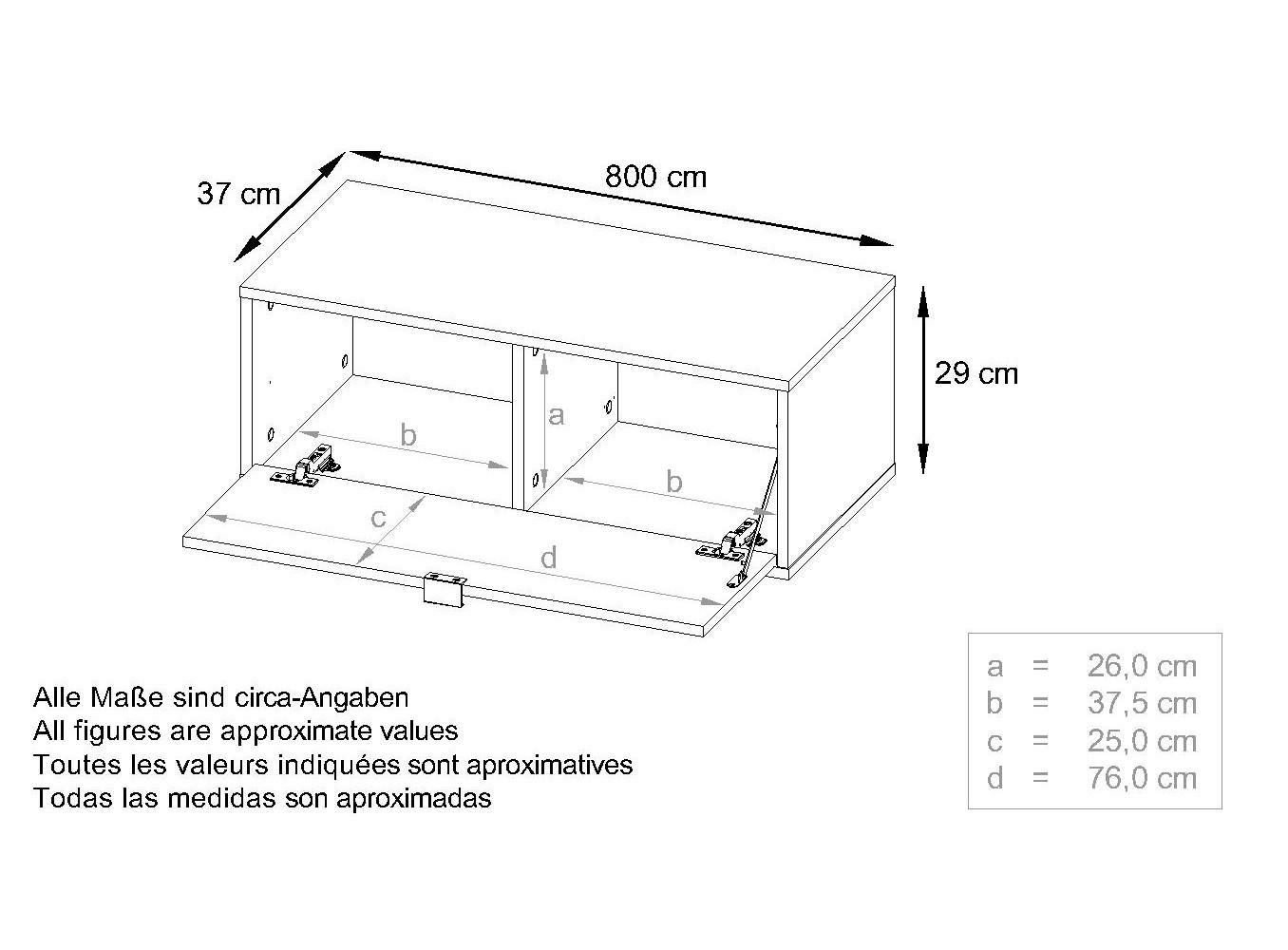 Thumbnail - Vladon Lowboard, Bordeaux, Holzwerkstoff, 80x37x29 cm, Wohnzimmer, Wohnwände, Lowboards, Lowboards stehend
