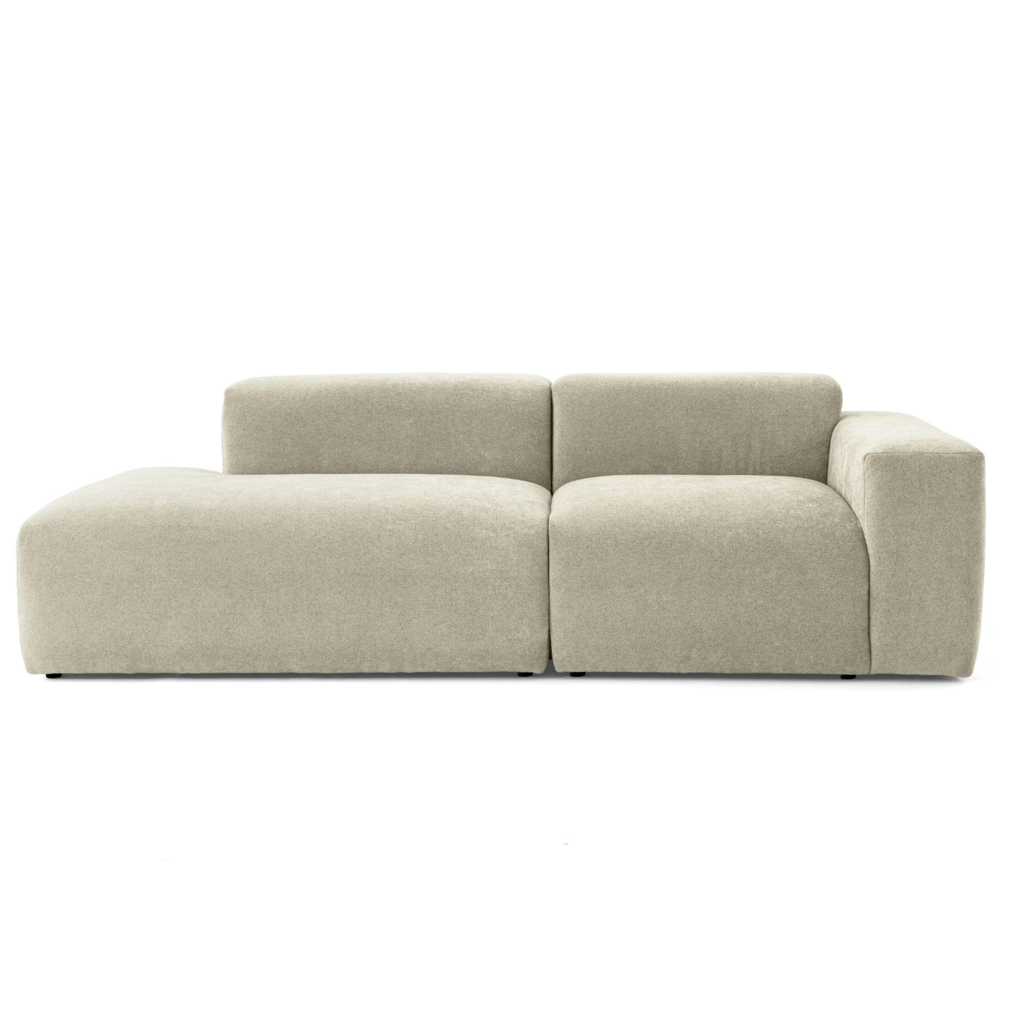 3-SITZER modulares Sofa HEAVEN SET 1 Links, Breite 255 cm Webstoff Olivgrün - Schwarz/Olivgrün, Holz/Kunststoff (255/71/102cm) - Muffo