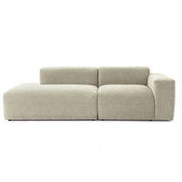 3-SITZER modulares Sofa HEAVEN SET 1 Links, Breite 255 cm Webstoff Olivgrün - Schwarz/Olivgrün, Holz/Kunststoff (255/71/102cm) - Muffo