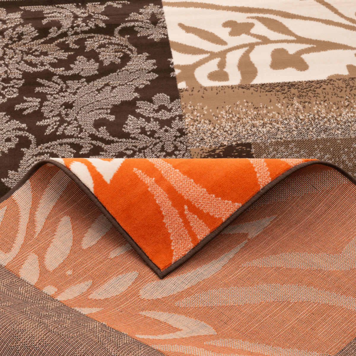 MODERN DESIGNER VELOURS TEPPICH SAMBA - Braun, Textil (140/200cm) - Pergamon