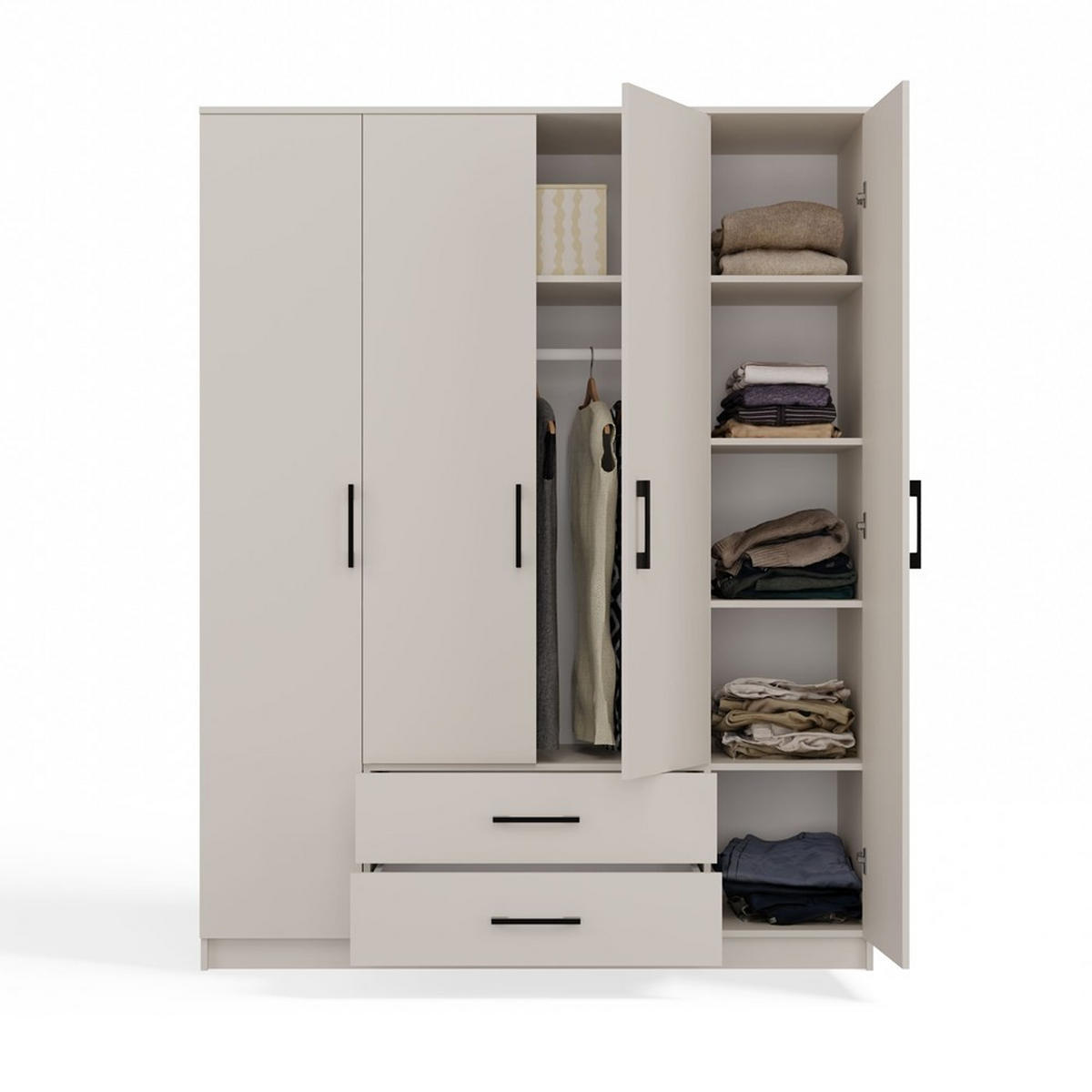KLEIDERSCHRANK Kaszmir 160/205/52 - Kaschmir, Holzwerkstoff (160/205/52cm) - RAUMHIRSCH FURNITURE