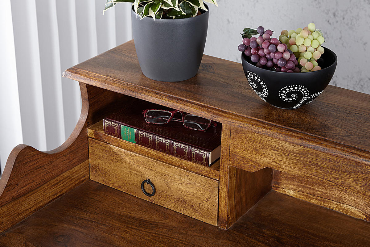 SEKRETÄR HEMINGWAY L Sheesham Natur 115 cm - Naturfarben, Holz (55/115/100cm) - riess-ambiente