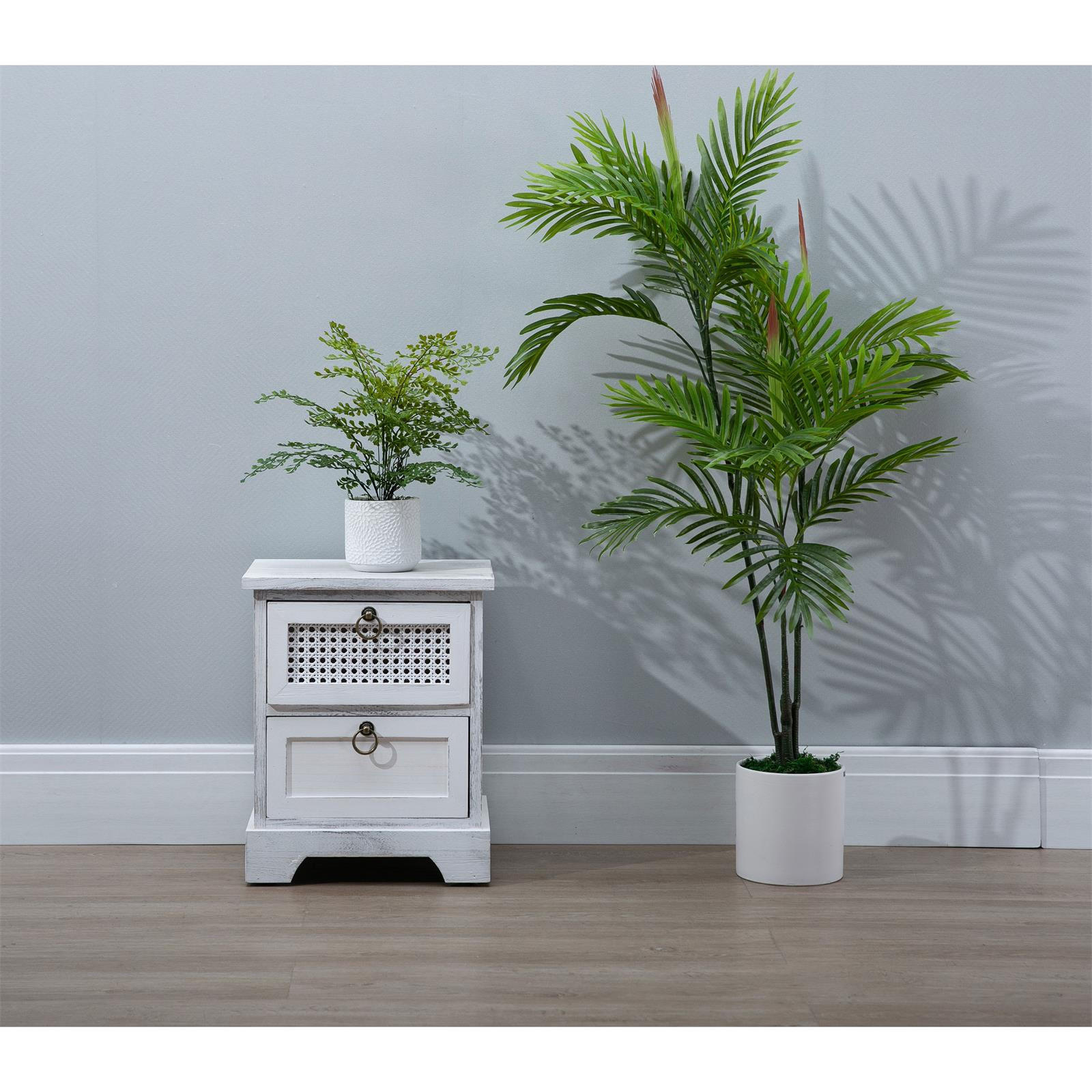 NACHTTISCH IRMA - Weiß, Holz (35/43/29cm) - CARO-Möbel