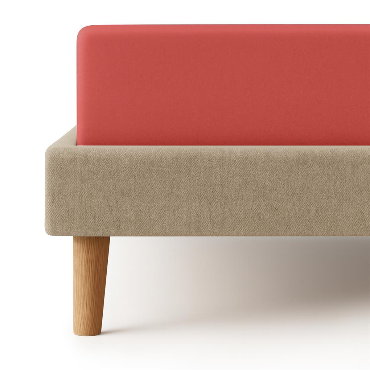 JERSEY-SPANNBETTLAKEN 140x200 - 160x200 cm, Bettlaken aus 100% Baumwolle mit Rundum-Gummizug, Spannbetttuch Rot - Rot, Textil (160/200cm) - Carpe Sonno
