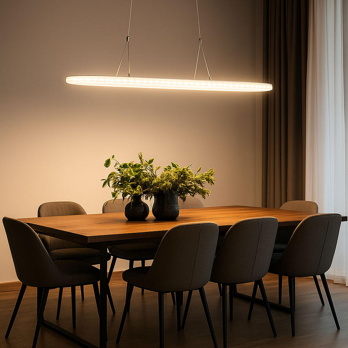 LED HÄNGELEUCHTE Acryl Silber - Silberfarben, Metall (80/15/120cm) - Globo Lighting