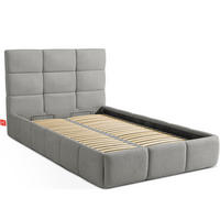 POLSTERBETT ALTOS Einzelbett, Bouclé, grau - Grau, Holz/Holzwerkstoff (120/200cm) - KONSIMO®