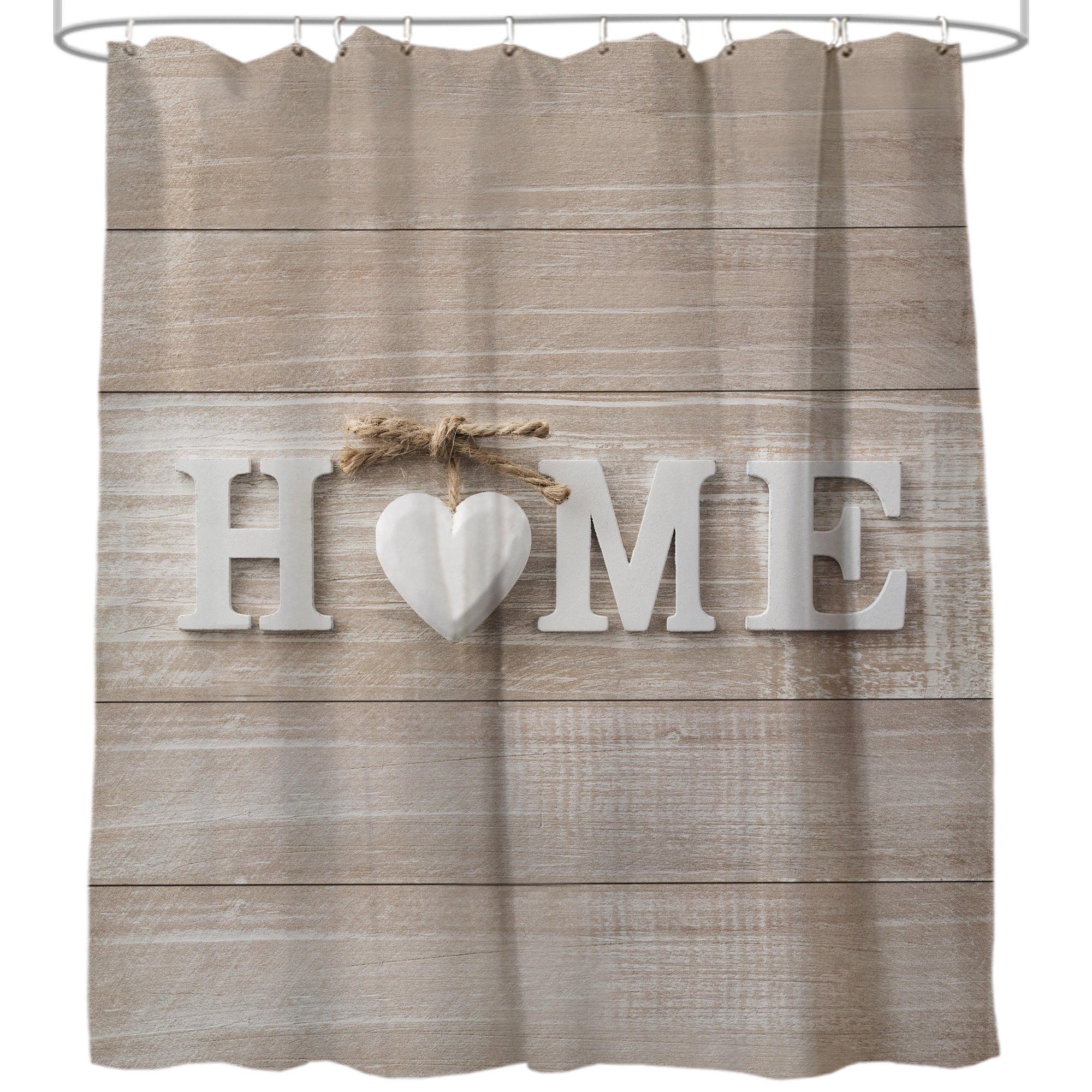 DUSCHVORHANG Home 180 x 200 cm - Braun, Textil (180/200cm) - Sanilo