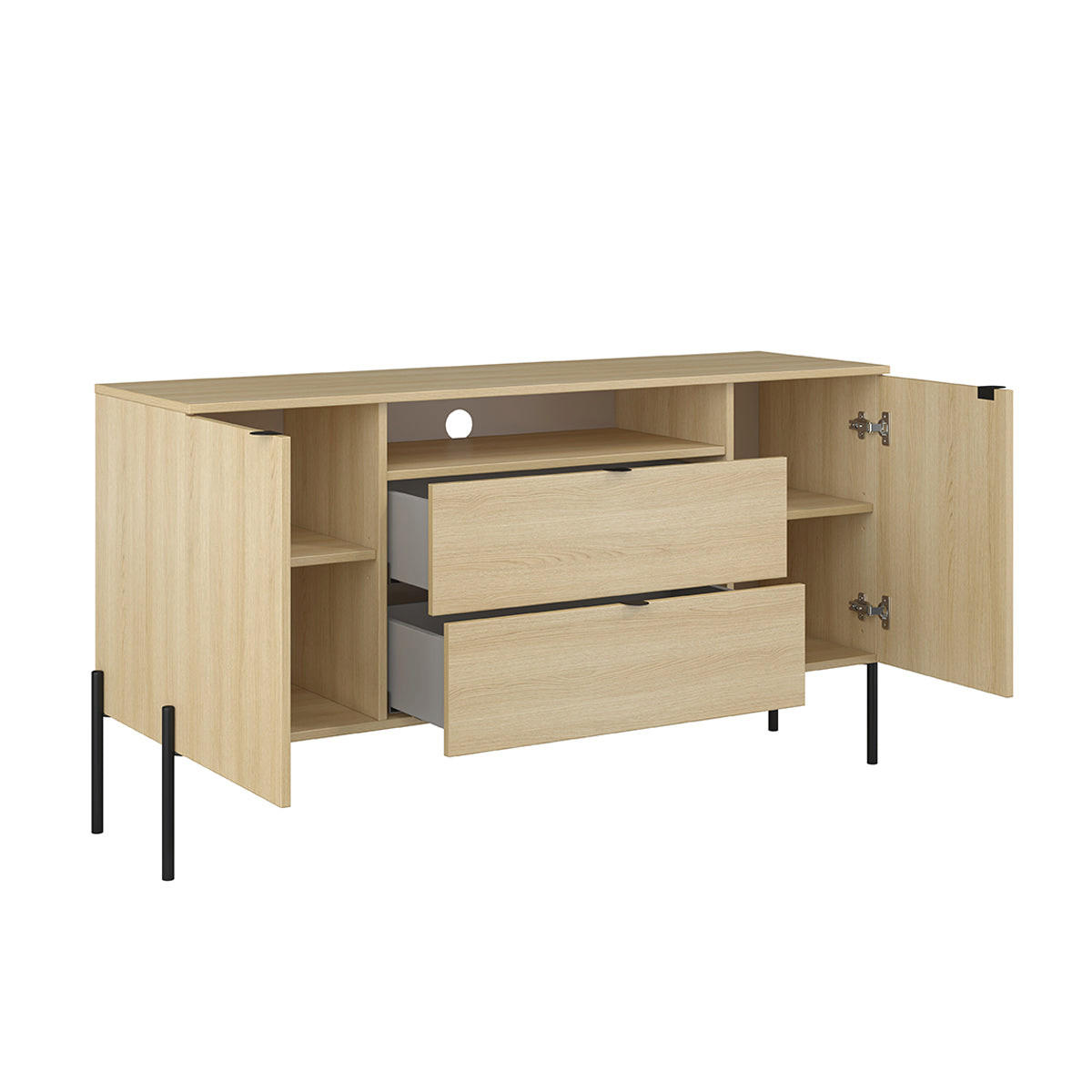 SIDEBOARD Lucilla Dřevo - hnědá, kompozitní dřevo (140/75/40cm) - Petits-meubles