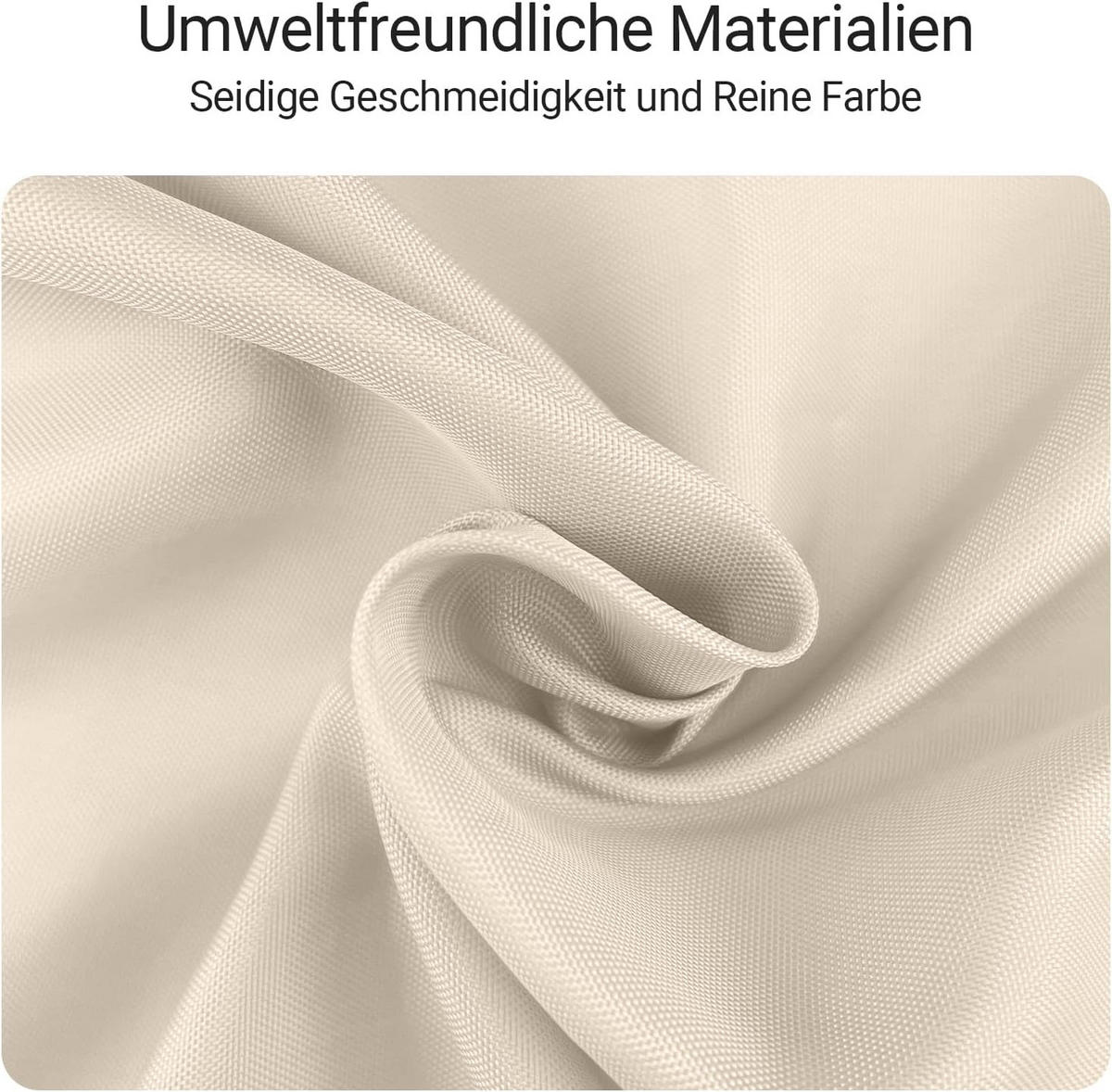 DUSCHVORHANG Beige 10er-Set beschwerter Saum schimmelresistent wasserdicht waschbar fürs Badezimmer Badewanne - Beige, Textil (200/3cm) - MCBOSON
