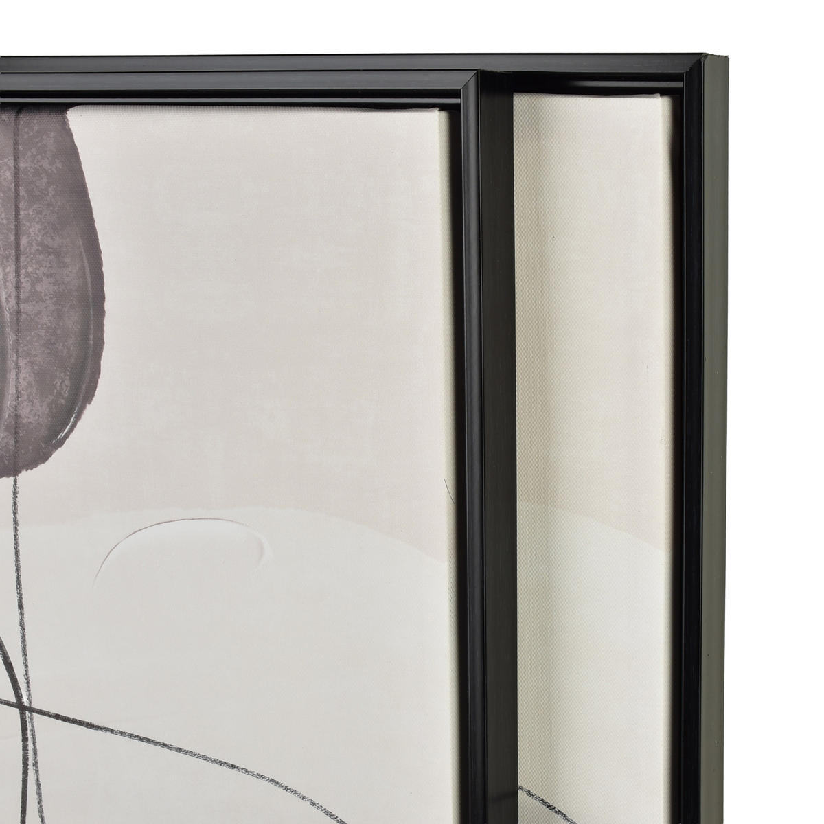 BILD Inga 2er Set 40/3/50 cm Kunstoff - Schwarz, Kunststoff (40/50cm) - Mondex