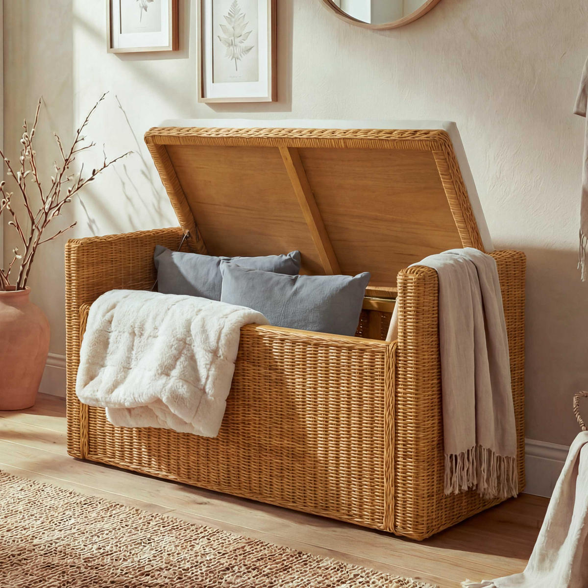 AUFBEWAHRUNGSTRUHE Braun - Braun, Holz (88/51/44cm) - MCW