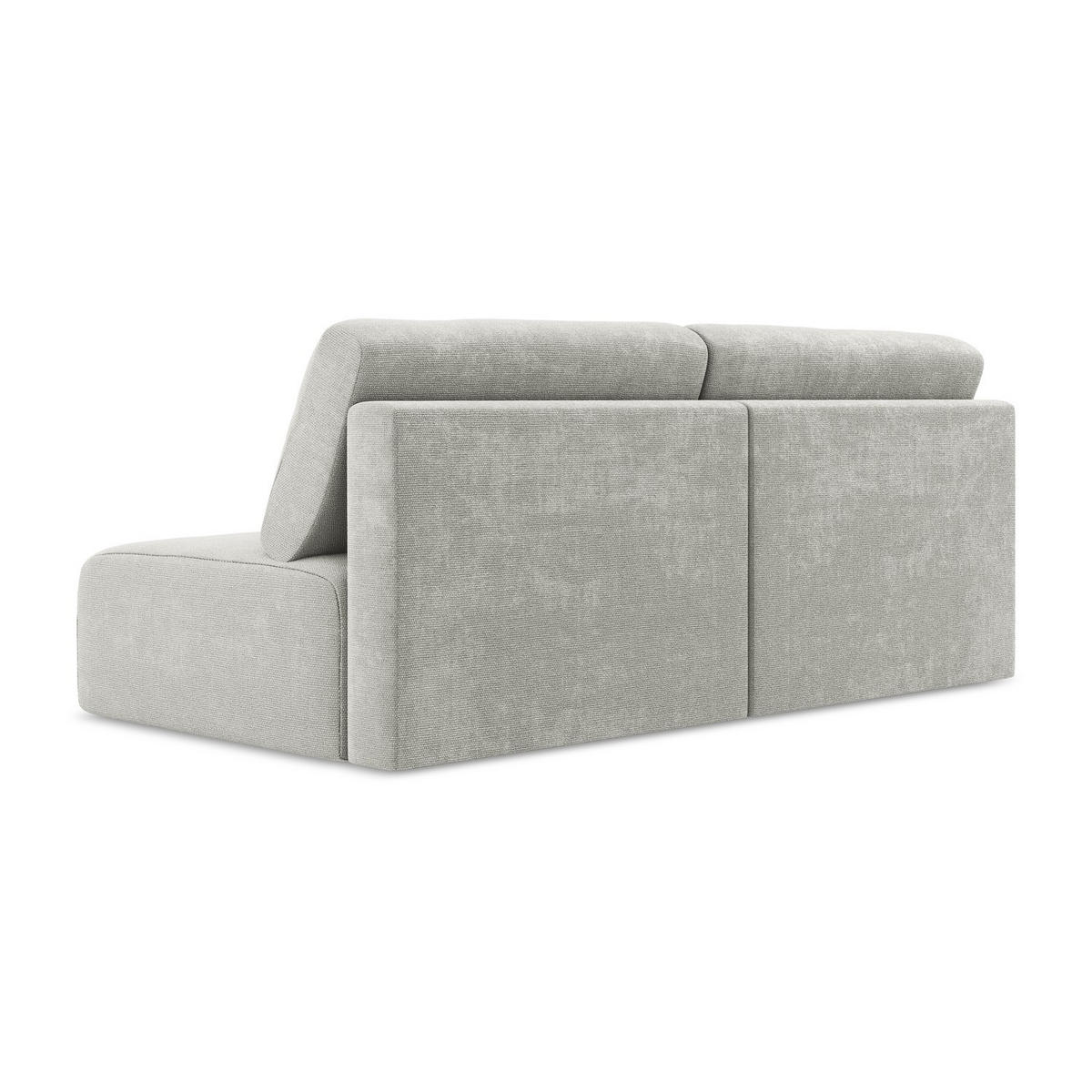 3-SITZER SOFA mit Schlaffunktion Chenille Stoff Grau - Hellgrau/Schwarz, Kunststoff/Textil (216/79/102cm) - LaMiaSofa