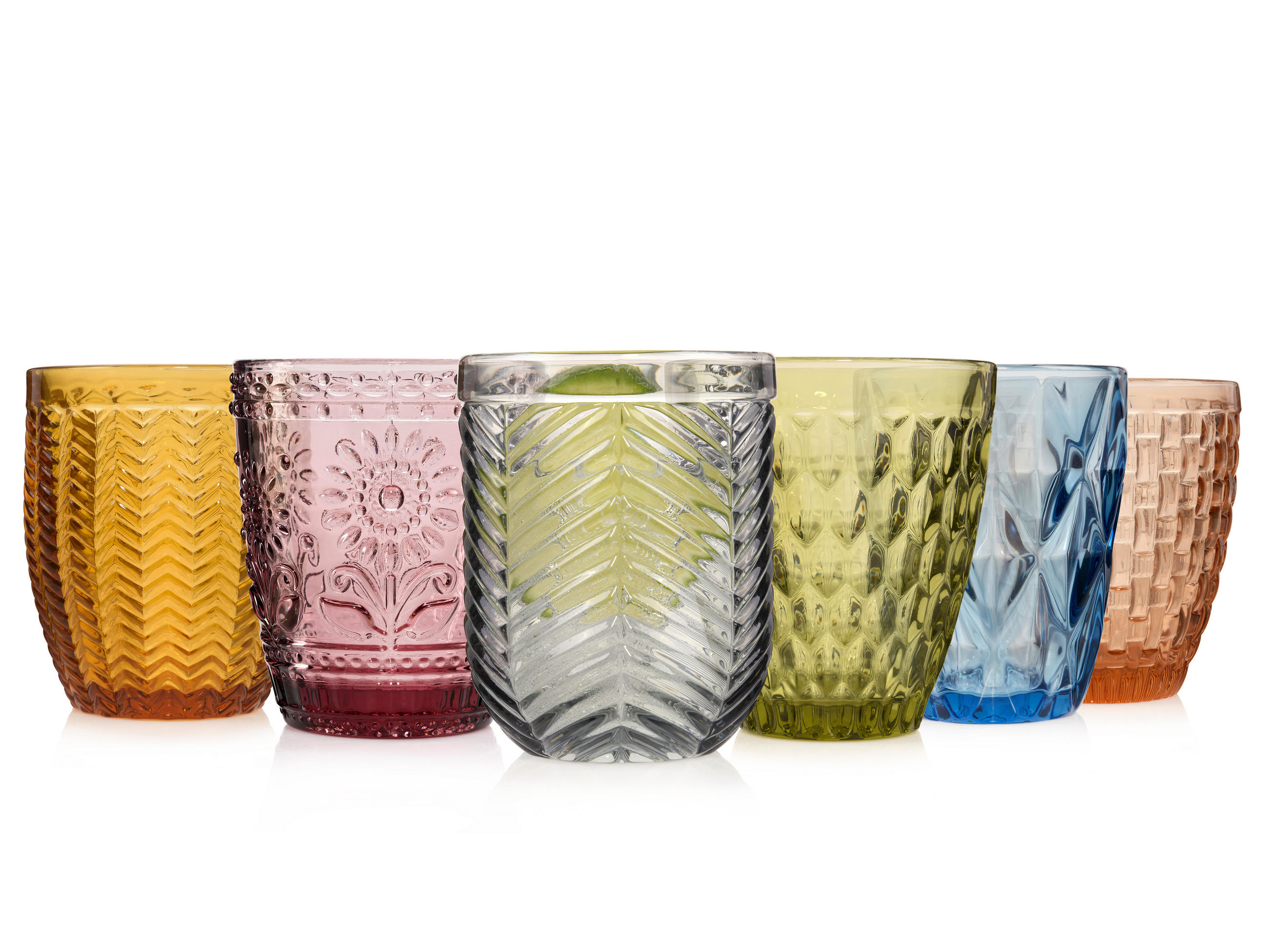 TRINKGLÄSER SET PORTO - 6 teilig - Multicolor, Glas - Sänger