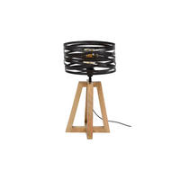 TISCHLAMPE DALIAN Schwarz Holz - Schwarz, Holz (29/29/50cm) - KAWOLA