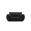SESSEL Kaelle aus Chenille-Stoff schwarz - Schwarz, Textil (100/85/128cm) - Micadoni
