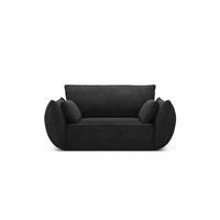 SESSEL Kaelle aus Chenille-Stoff schwarz - Schwarz, Textil (100/85/128cm) - Micadoni