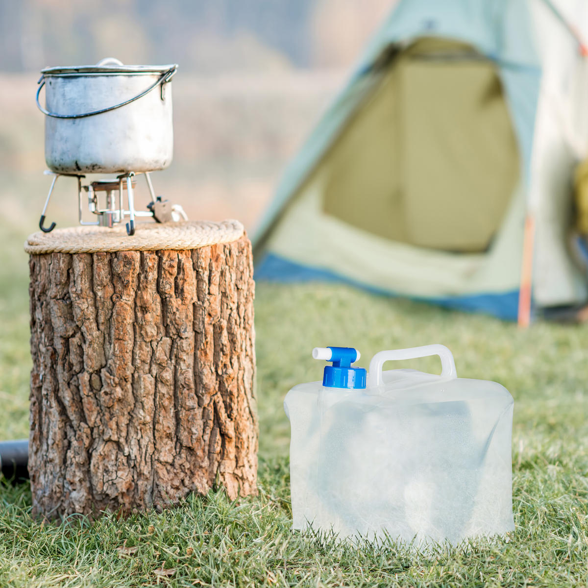 3xWASSERKANISTER - Transparent, Kunststoff/Textil (27/32/27cm) - Relaxdays