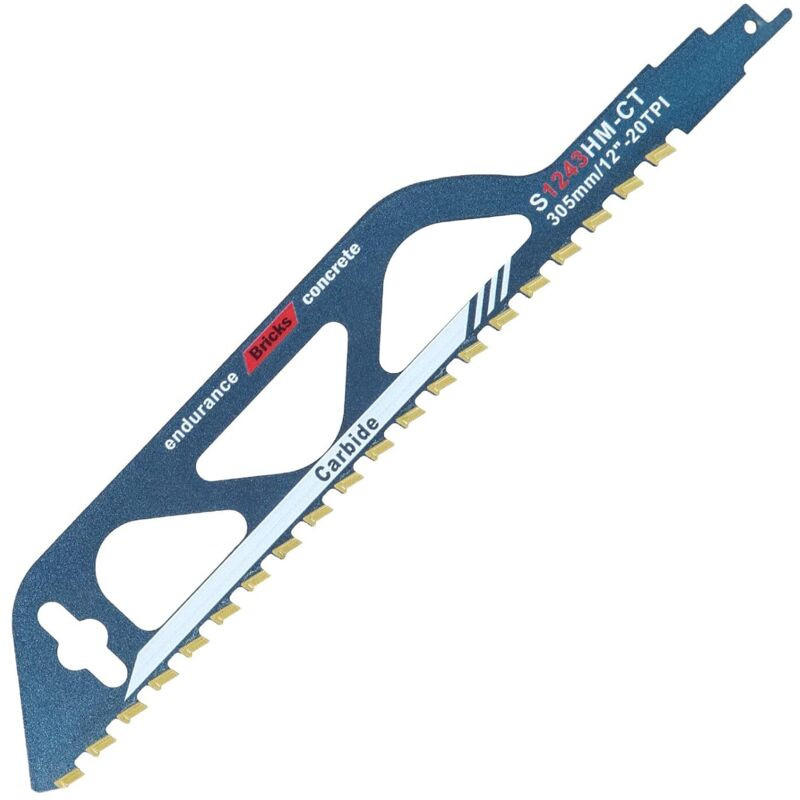 SÄGEBLATT - geeignet für Porenbeton, Ziegel, Zementplatten und Beton, 305 mm lang. - Blau, Metall (30.5/5.2/1cm) - DCA