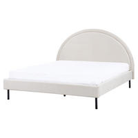 BETT mit Lattenrost 160x200 cm Beige Margut - Beige, Textil (160/200cm) - Beliani