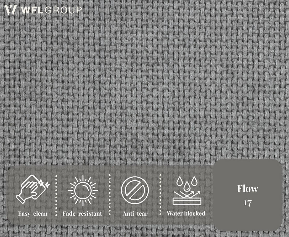 ECKSOFA Marion mit Schlaffunktion & Bettkasten in Chenille Grau, Rechts 267/154/83 cm - Schwarz/Grau, Kunststoff/Textil (267/154cm) - WFL GROUP