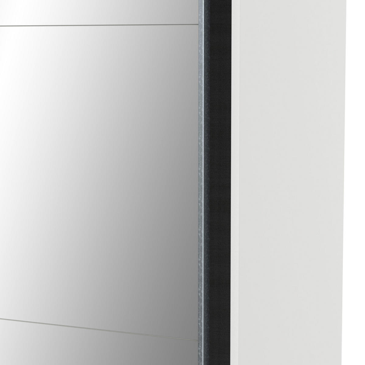 KLEIDERSCHRANK mit 2 Schiebetüren und Spiegel Ghost - L194,5 cm - Weiß, Holz (194/203/60cm) - Demeyere