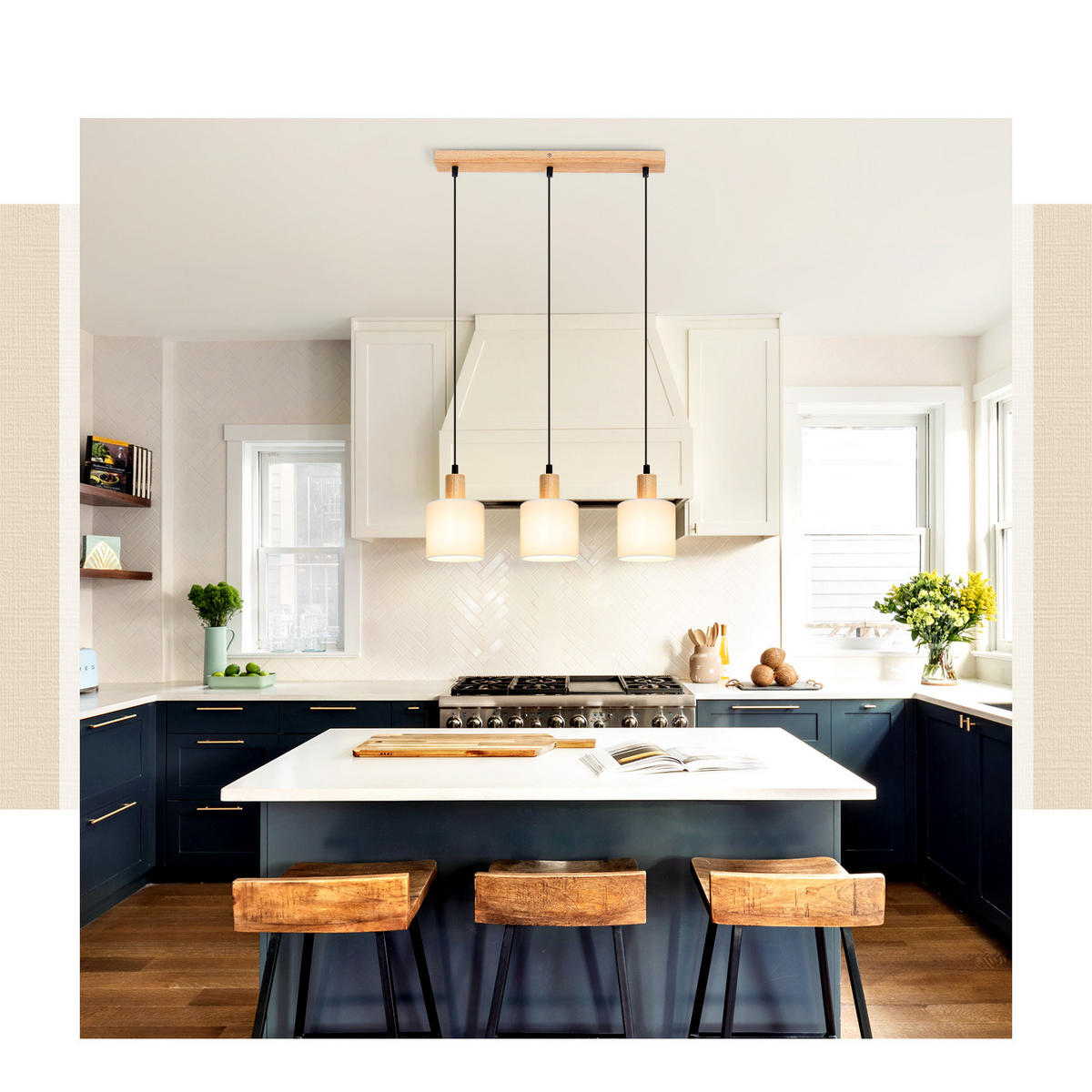 PENDELLEUCHTE Anastasia 173/20/2.5 cm - Weiß, Metall (173/20/2.5cm) - ZMH