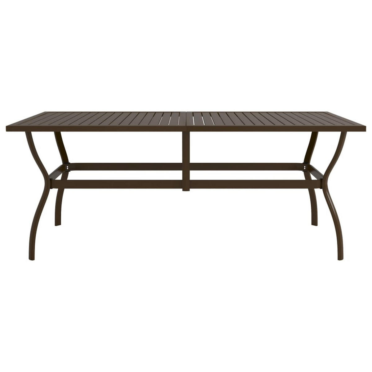 GARTENTISCH Tommi Braun 190x80x72 cm Stahl - Braun, Metall (190/80/72cm) - DELUKE