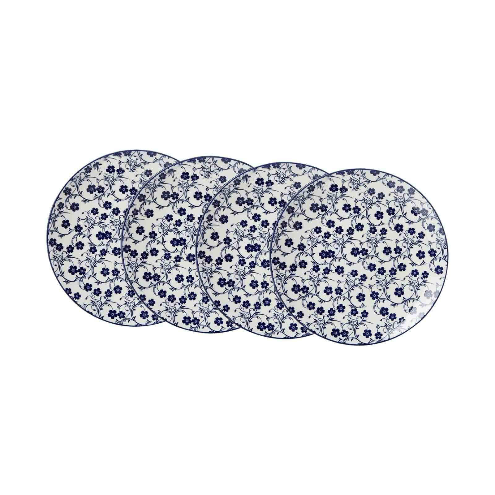 DESSERTTELLER Royal Sakura weiß-blau ø 21,5 cm 4er Set - Blau/Weiß, Keramik (21.5cm) - Ritzenhoff Breker