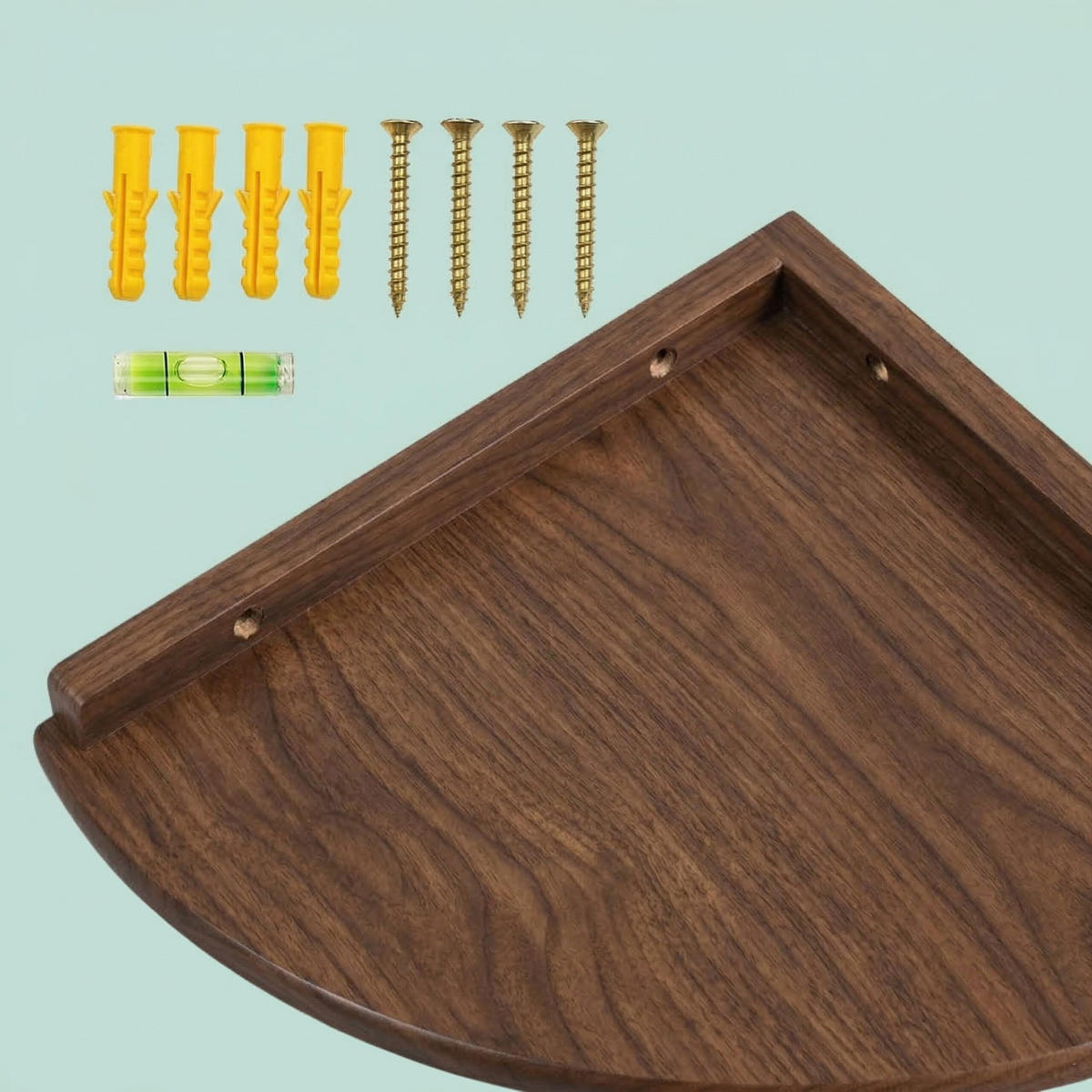 ROHOVÁ pol. - hnedá, drevo (18/3/18cm) - Relaxdays