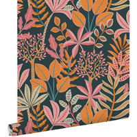 TAPETE Blätter 50 x 900 cm - Pink, Papier (50/900cm) - ESTAhome