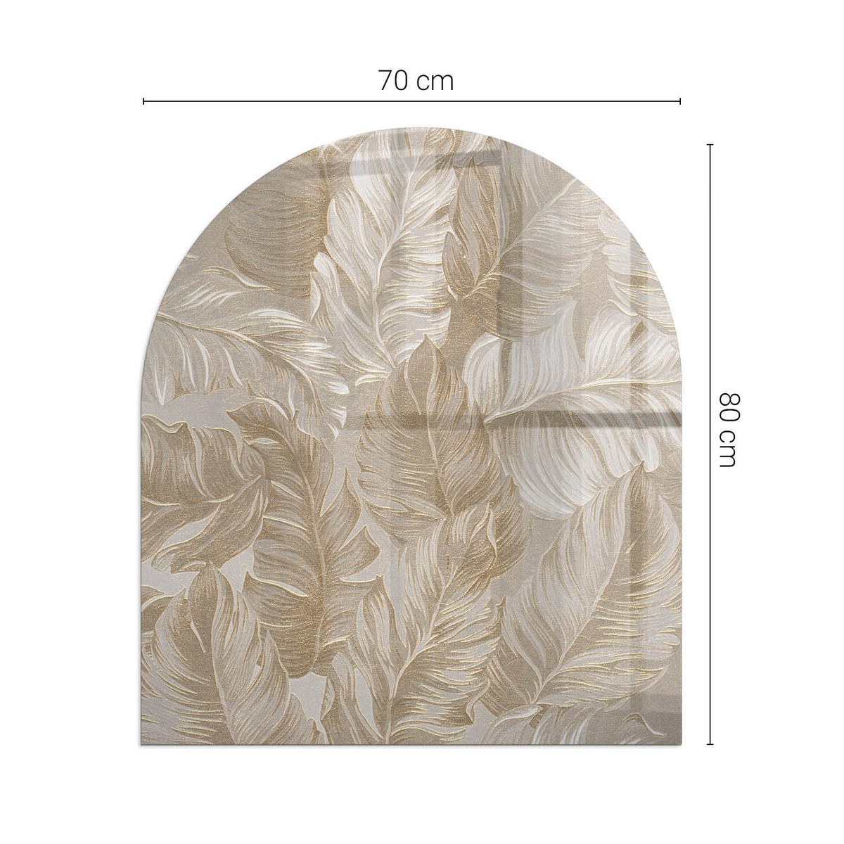 GLASPLATTE für Kamin 80x70 cm - Beige, Glas (80/70/0.4cm) - TULUP