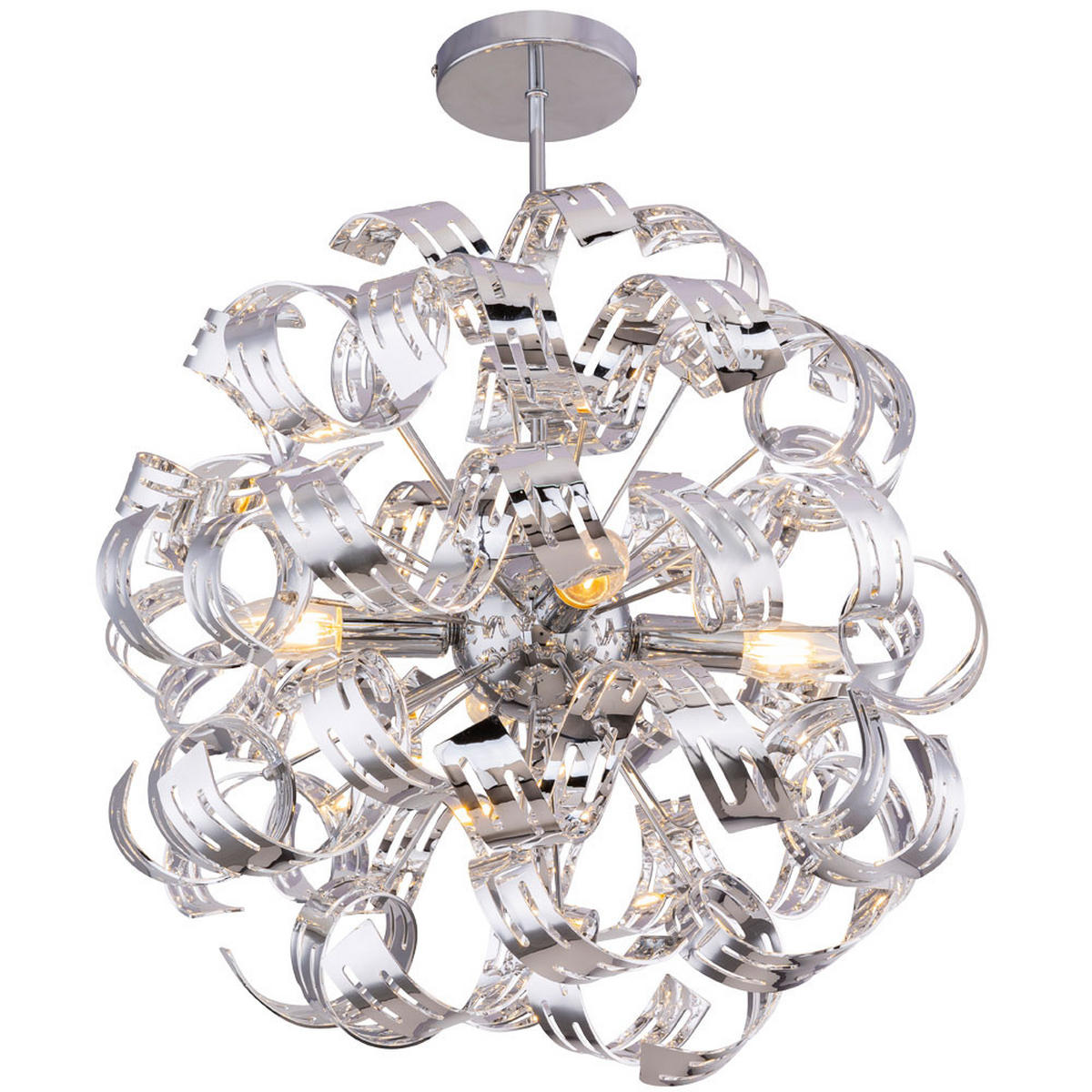 DECKENLEUCHTE FALLA Metall Silber - Silberfarben, Metall (50/50/56cm)