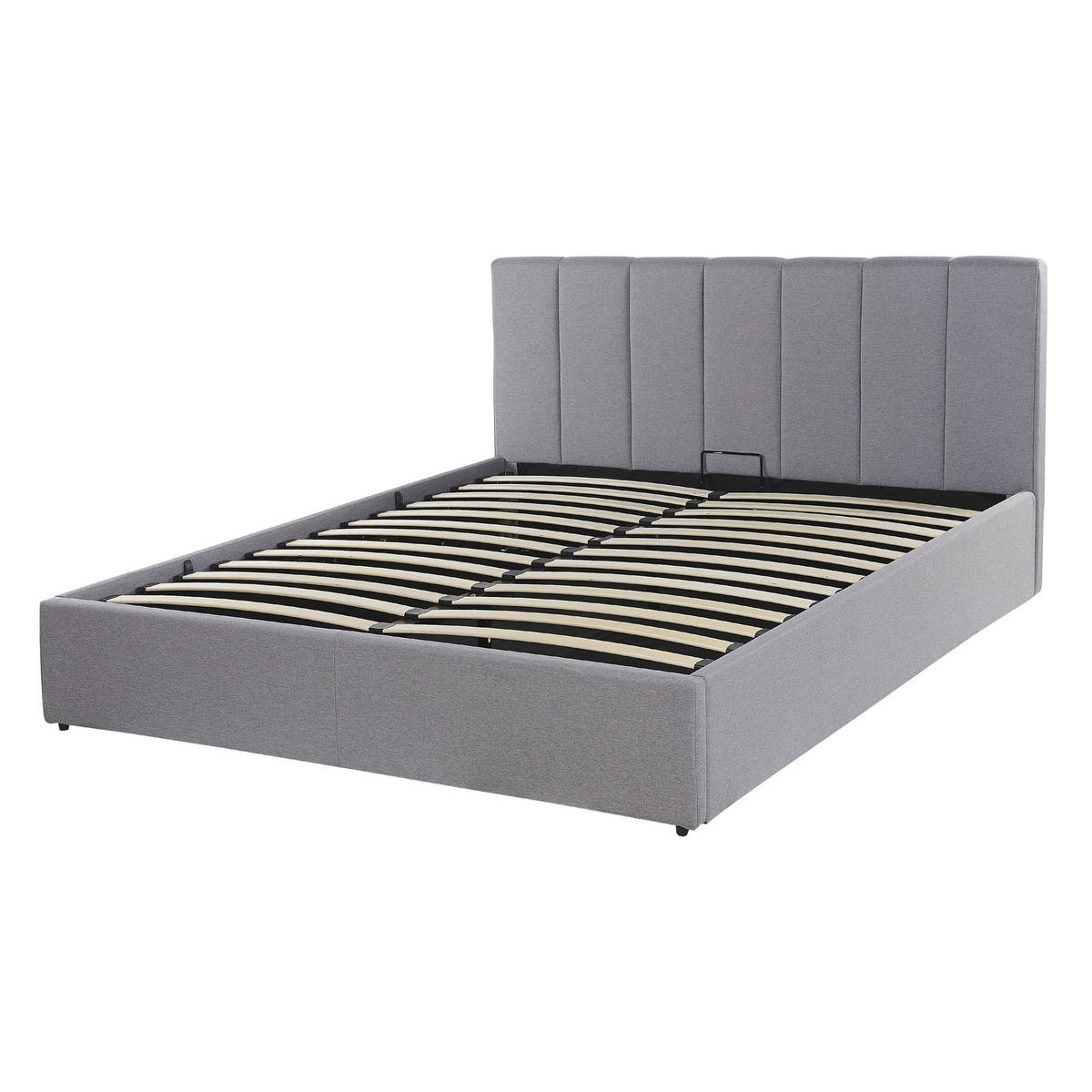 POLSTERBETT 140/200cm Hellgrau Dreux - Hellgrau, Textil (140/200cm) - Beliani