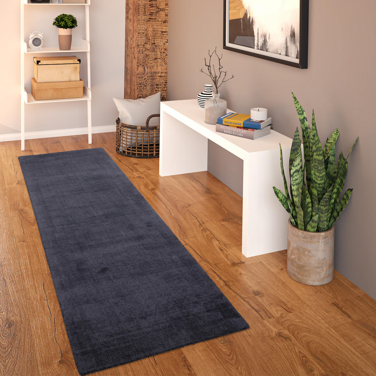 HOCHFLORTEPPICH 80/150 cm Randers 578 - Anthrazit, Textil (80/150cm) - Paco Home