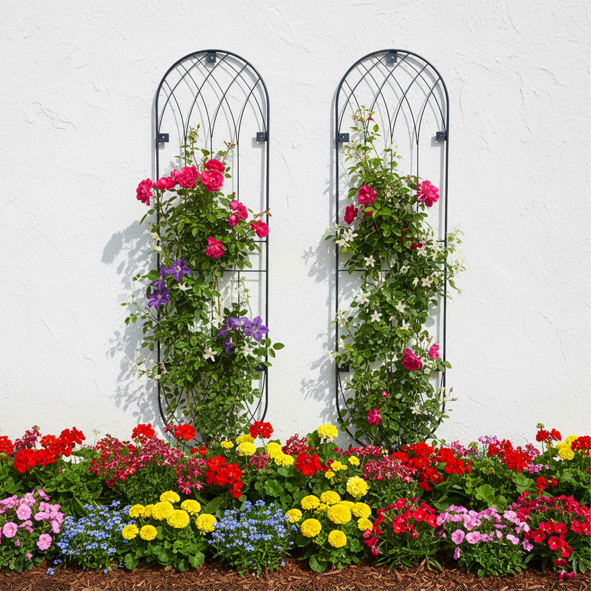 2XMRIEŽKA - čierna, kov (38/140/1cm) - Relaxdays