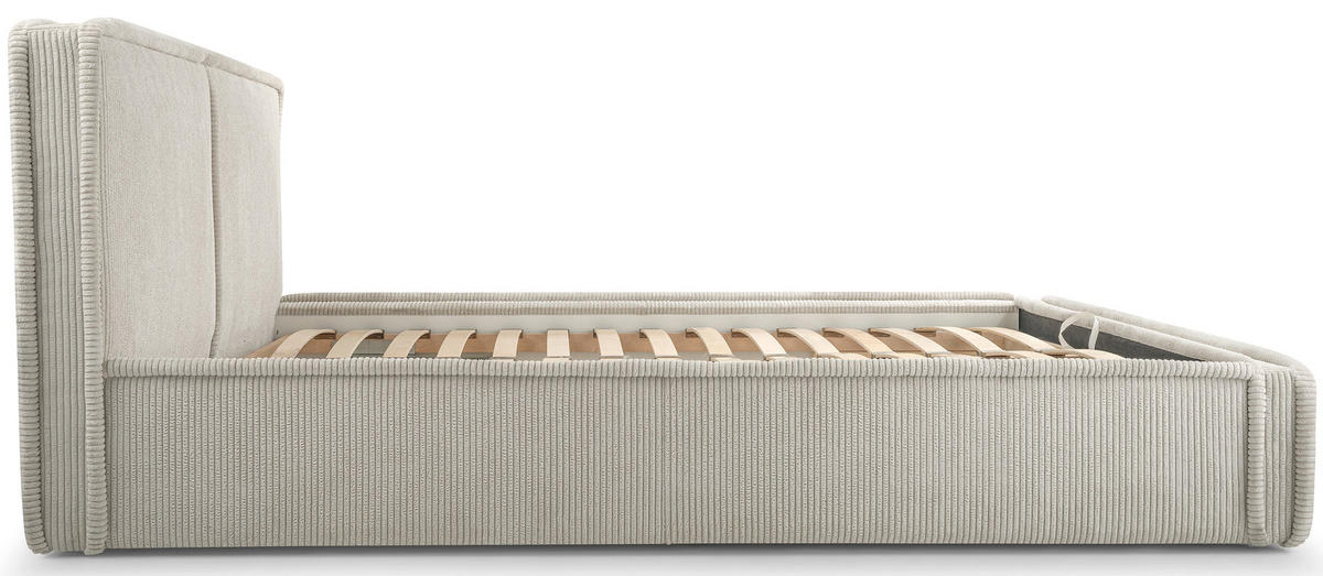 ČALOUNĚNÁ POSTEL Cordo Béžový manšestr 160x200 cm - černá/ecru, textil/plast (160/200cm) - Selsey