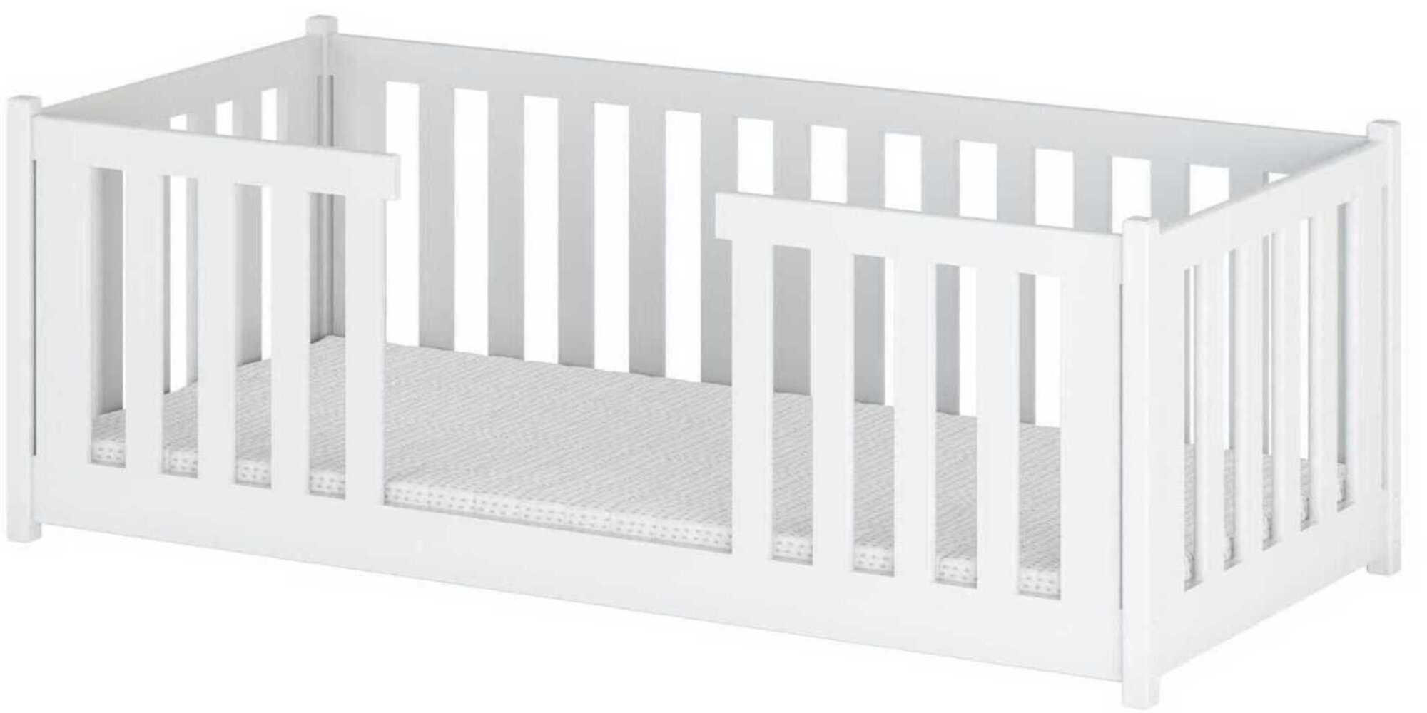 KINDERBETT 90x200 cm mit Matratze - Weiß, Holz (90/200cm) - Kids Collective