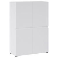 HIGHBOARD Rimini Weiß 90 / 40 / 129,4cm - Weiß, Holz/Holzwerkstoff (90/130/40cm) - Feldmann-Wohnen