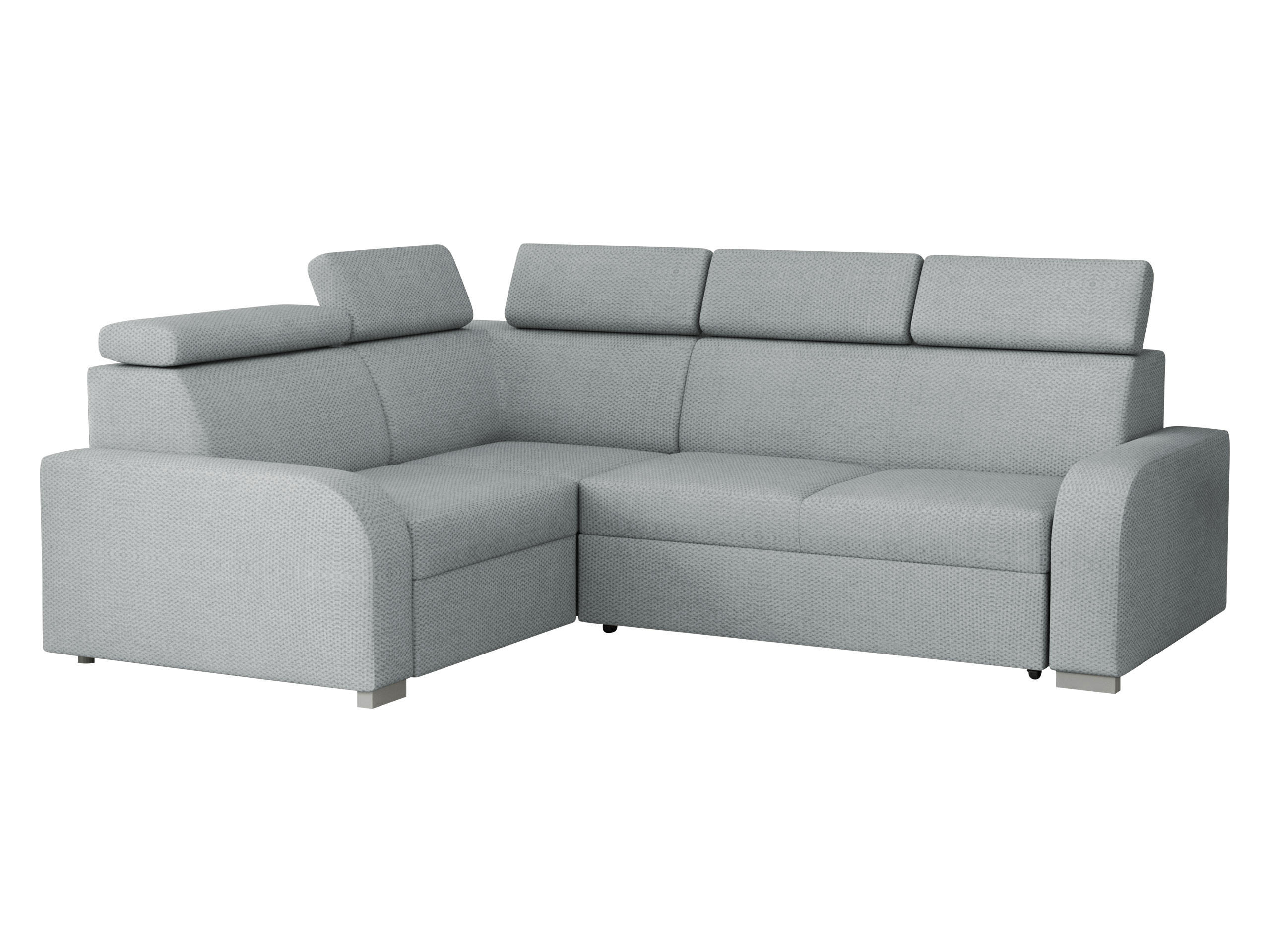 ECKSOFA Oslo 2rR1 80 - Silberfarben/Grau, Holz/Kunststoff (250/200cm) - MIRJAN24