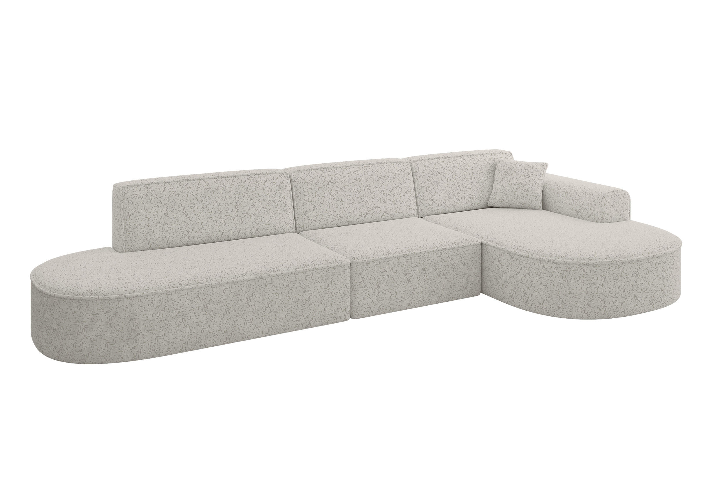ALTDECOR ROHOVÁ SEDACÍ SOUPRAVA s otomanem vpravo MARI-L2 – 328 x 171 x 79 cm, světle šedá látka