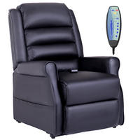 MASSAGESESSEL mit Aufstehhilfe, inkl. Fernbedienung, Schwarz - Schwarz, Kunststoff (96/107/80cm) - HOMCOM